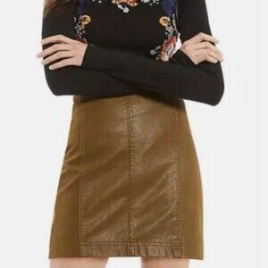 Free People Vegan Leather Skirt
